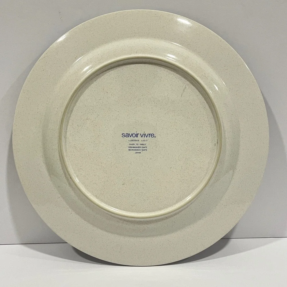 Savoir Vivre Luscious JJ017 Dinner Plate Fruit Stoneware Japan Set of 2
